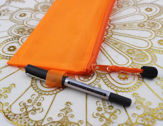 義烏市廠家色砂a6拉鏈袋 透明文件袋 手提式pvc票據袋